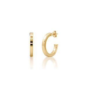 Plain Huggie 14K (or 18k upon request) Yellow Gold Hoop Earrings